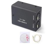 Xiuganpo Controlador de Luz LED USB DMX512, Módulo Decodificador Compacto Plug and Play DMX512, Control de Iluminación Alimentado por USB con CD y Manual de Usuario para DJ, Eventos, Iluminación de