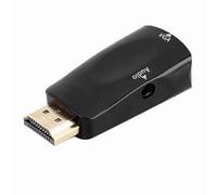 Xiuganpo Convertidor HD 1080P Hembra a VGA Hembra con Cable de Salida de Audio de 3,5 Mm, Conectores Chapados en Oro y Conjunto de Chips Incorporado, para Pantalla Activa de Tamaño Completo (Black)