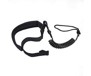 Xiuganpo Correa de Pierna Resistente, Correa Ajustable para Tabla de Tobillo, para Tabla de Cuerpo, de Surf (Black)