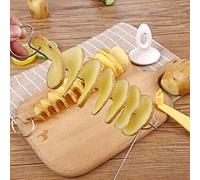 Xiuganpo Cortador de Patatas, Cortador de Patatas en Espiral con Hoja de Acero Inoxidable Endurecido, Rallador de Retorcido con de Plástico Ergonómico para Uso Doméstico, Cocina, Restaurante,