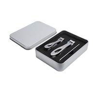 Xiuganpo Cortaúñas Big Mouth Nail Clipper Juego de Manicura de Acero Inoxidable para Uso Doméstico (Conjunto de tres piezas plateado.)
