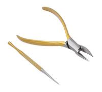 Xiuganpo Cuticle Trimmer with Angled Edges (Dorado) | Acero inoxidable, borde curvo, agarre cómodo, removedor de uñas encarnadas