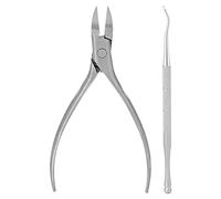 Xiuganpo Cuticle Trimmer with Angled Edges (SILVER) | Acero inoxidable, borde curvo, agarre cómodo, removedor de uñas encarnadas