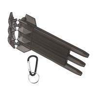 Xiuganpo Dart -Fal, Caja de Almacenamiento de Dardos Transparentes Profesionales ABS, Que Son Permanentes para Todo Tipo de Dardos para Al Aire (Black)