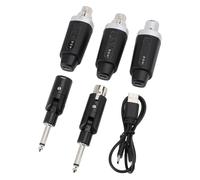 Xiuganpo de Micrófono Inalámbrico UHF, Receptor Transmisor XLR de 3 Pines con Control de Volumen de 8 Niveles y Batería de 7 Horas, para Mezcladores, Micrófonos Dinámicos, Sistemas PA