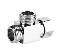 Xiuganpo Desviador de Brazo de Ducha de Tres Vías de Latón G1/2, para Cabezal de Ducha de Mano y Cabezal Rociador Fijo, con Componente Adaptador Universal en Forma de T