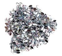 Xiuganpo Diamantes de Imitación para Manualidades, 1000 Uds., Cristales de Cristal Planos Elegantes para Decoración Artesanal DIY (01 AB blanco)