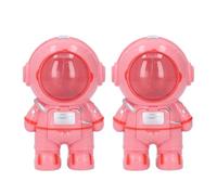 Xiuganpo Dispensador de Agua Portátil con Pajita, Vaso Compacto con Forma de Astronauta de 250 Ml, Vaso con Pajita con Correa y Pequeño para Viajes, Actividades Al Aire, Niños y Adultos (Pink)