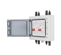 Xiuganpo Disyuntor Fotovoltaico DC 500V 32A IP65 Interruptor de Aislamiento 2 en 2 Salidas con Ventana Transparente para Matriz de Paneles Fotovoltaicos