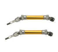 Xiuganpo Eje de Transmisión CVD, 2 Piezas, Piezas Duraderas de Eje de Transmisión de Tres Secciones para Coche Slash RC, Rojo, Amarillo y (Yellow)