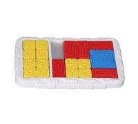 Xiuganpo El Tablero de Rompecabezas Deslizante para Niños Promueve El Pensamiento Lógico y Mejora los Desafíos Juego de Diapositivas Juguete Portátil para Niños 18 Piezas de Ajedrez para Juego (WHITE)