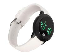 Xiuganpo Elegante Reloj Digital Resistente Al Agua, Pantalla Táctil Multifuncional a Color, Temporizador de Cuenta Atrás, 12 24 Horas, Correa de Silicona Deportiva (Pequeña)