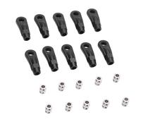 Xiuganpo Enlace de Rótula de Extremo de Barra de Acoplamiento de Plástico M4 de Alta Durabilidad Extremos de Enlace de Oruga 1/10 para SCX10 I II III, 10 de Bola de RC para Entusiastas