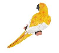 Xiuganpo Escultura de Loros, Diseño de Medio Cuerpo de Vida Sexo Sexo Texturas de Tortuga Plana Decoración de Loro Plano para la Valla (Color amarillo del lado derecho)