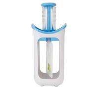 Xiuganpo Estación de Presión de Goma para Exprimir Alimentos, Base Antideslizante, Accesorios Portátiles de Cocina para el Hogar, Azul/rojo con 10 Bolsas para Apretar (BLUE)