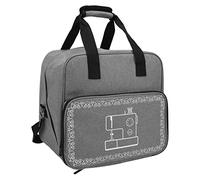 Xiuganpo Estuche de Transporte para Máquina de Coser, Estuche de Almacenamiento Portátil de Tela Oxford con Múltiples Bolsillos de Gran Capacidad con Correa para el Hombro (Gray)
