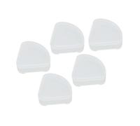 Xiuganpo Estuche para Soplos de Polvo Triangular Transparente, Almacenamiento Versátil para Maquillaje y Pequeños Accesorios, 5 uds.