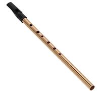 Xiuganpo Exquisito Silbato Irlandés Dorado en Llave D, Instrumento Musical Portátil de 6 Agujeros para Niños y Adultos, Silbato de Resina de Metal para Actuación Profesional, 12 Pulgadas de Largo,