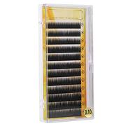 Xiuganpo Extensión de Cejas Artificiales Fibra Cómoda Ceja Postiza Individual para Amantes de la Belleza Negro 5-8 Mm 12 Piezas