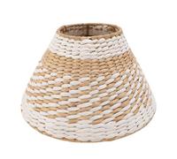 Xiuganpo Forma de Campana de Tono de Lámpara de Ratán, Cubierta de Luz de Apliques de Pared, Sombra de Reemplazo Tejido de Boho para Lámparas de Apliques E27/E14 Table/piso/pared (Tipo 1)