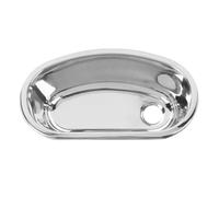 Xiuganpo Fregadero Redondo de Cocina de Acero Inoxidable, 12.8x6.89x4.53 Pulgadas de Lavabo Montado en el Lavado de RV con Orificio de Drenaje de 40 Mm, Tira de Sellado, Fregaderos de