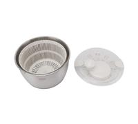 Xiuganpo Girador de Ensalada Multifuncional Lavadora de Frutas de Acero Inoxidable de Primera Calidad Diseño de Doble Capa con Rotación Manual Ideal para una Alimentación Saludable (3 Piezas en total)