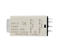 Xiuganpo H3Y 2 Relé Temporizador de Retardo de Encendido 12 VCC 8 Pines Ajustable 0 60 Segundos Control Automático con Esfera Transparente y Pines de Cobre Galvanizado para Mecatrónica de Control