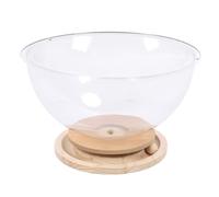 Xiuganpo Hamaca para Gatos con Cápsula Espacial Acrílica con Plataforma Giratoria de Madera, Cama Elevada para Gatos Que Descansan para Dueños de Material: Acrílico + Madera Maciza