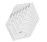 Xiuganpo Herramienta de Acolchado Acrílico con Regla Hexagonal Hecha a Mano para Costura y Creación de Arte, 1 Unidad, 15,5 X 17,8 X 9cm