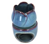 Xiuganpo Horno de Aromaterapia de Aceite Esencial, Difusor de Velas de Cerámica, Horno de Combustión para Dormitorio, Sala de Estar, Spa, Yoga, Regalo de Meditación, Capacidad de 180 Ml, Blanco