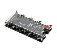 Xiuganpo Hub de Ventilador de Caja, Controlador de Placa Base y Control Remoto, Control Remoto de Ventilador Duradero, Material ABS+PCB para Ventilador de Computadora, Bricolaje,