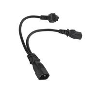 Xiuganpo IEC 320 C14 Hombre para Cable de Adaptador Splinter Hembra C13 y C5, Cubierta Externa de PVC de 1 Pie de Largo 10a 250 V OFC Cable de Diseño de Diseño Reforzado con Escalera para PC