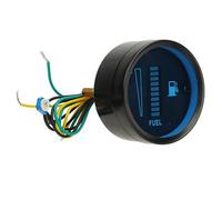 Xiuganpo Indicador de Nivel de para Motocicleta, Pantalla LED, Medidor Preciso Duradero para Motocicleta Universal, Carcasa de 52mm (BLUE)