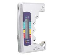 Xiuganpo Instrumento de Medición de Fuente de alimentación: Comprobador de Capacidad de Batería Digital para Litio C/D/9V/AA/AAA/1,5 V, Medidor de Tres Colores que Indica la Resistencia de la