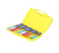 Xiuganpo Instrumento Musical de Percusión con Teclas de Metal de Colores para Educación Infantil, Piano de Juguete de Aluminio para Niños y Adultos, Caja de Plástico Incluida (YELLOW)