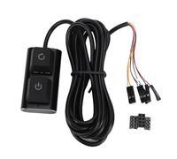 Xiuganpo Interruptor de Alimentación de Computadora de Escritorio con Luces LED de 7 Colores Función de Reinicio de Control Fácil para Juegos de Oficina en Casa Cable de Aleación de Aluminio de 2 M