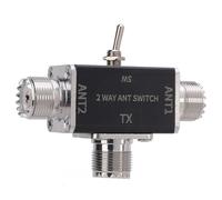Xiuganpo Interruptor de Antenas, Manual de Frecuencia 0-50MHz Interruptor de Transferencia de Antenas SO239 Aleación de Aluminio Aliminum para Comunicación