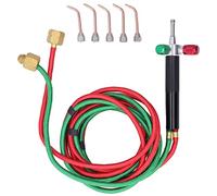 Xiuganpo Jewelry Mini Antorcha Pequeña de Gas con 5 Puntas de Soldadura para Cilindros de Oxígeno, Kit de Soldadura de Antorchas de Soldadura, Uso con Acetileno, Hidrógeno, Propano y Más