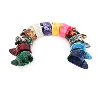 Xiuganpo Juego de 12 Púas para Pulgar de Guitarra de Celuloide, Púas de Dedo Brillantes para Tocar Guitarra, Adecuadas para Guitarristas Eléctricos/acústicos/clásicos, Hechas de Material de Celuloide