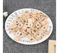 Xiuganpo Juego de 2 Bloques de Rompecabezas de Azulejos de Madera, Herramientas Educativas Artesanales para 26 Alfabeto Inglés, Excelente para Emociones y Audición, Letras Mayúsculas y Minúsculas