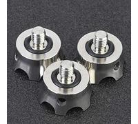 Xiuganpo Juego de 3 Puntas de Trípode de Acero Inoxidable, Puntas monopié Antideslizantes Duraderas para Fotógrafos, Tornillo de 3/8 de Pulgada, RRS y BENRO