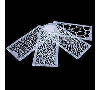 Xiuganpo Juego de 4 Plantillas para Tartas DIY, Material de PVC de Calidad Alimentaria, Duraderas y Flexibles, Fáciles de Limpiar, Ideales para Decorar Tartas, Galletas y Otras delicias.