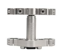 Xiuganpo Juego de Abrazadera de árbol Triple para Motocicleta Eléctrica 1/4 con Amortiguador Delantero, Material de Aleación de Aluminio Duradero, Fácil Instalación, para LOSI Promoto MX (Silver)