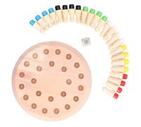 Xiuganpo Juego de Ajedrez con Cerillas y Memoria de Madera para el Desarrollo de la Educación Temprana, Divertido Juego de Combinación para Niños a Partir de 3 Años, Material de Madera de Caucho de