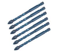 Xiuganpo Juego de Brocas de Carburo de Punta de Lanza con Hexagonal, 10 Piezas de Puntas de de Lanza Cruzada para Azulejos de Vidrio y Cerámica, Larga Vida útil (Apertura de 8 mm)