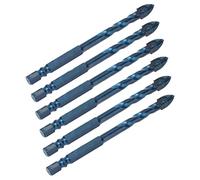 Xiuganpo Juego de Brocas de Punta de Lanza Cruzada con Vástago Hexagonal, 10 Piezas de Brocas de Carburo Cementado para Baldosas de Cerámica y Madera, Adecuadas para Taladros Manuales Eléctricos