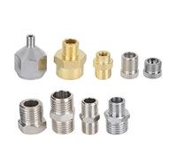 Xiuganpo Juego de Conectores para Aerógrafo, Conector para Pistola Rociadora Conveniente y Duradero para Compresor de Aire y Manguera, 9 Piezas, Fácil de Transportar Almacenar para Artistas