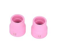 Xiuganpo Juego de Copas de Soldadura TIG, Repuesto de Boquilla de Cerámica de 2 Uds para WP9/17/18/20/25/26, Alta Durabilidad (PINK)