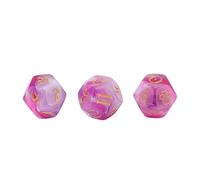 Xiuganpo Juego de Dados de Runas con Purpurina Astrológica, Herramienta de Adivinación para Orientación Futura |Colección de Dados Fácil de Leer |Material Acrílico Duradero. (Estilo 1)