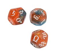 Xiuganpo Juego de Dados de Runas con Purpurina Astrológica, Herramienta de Adivinación para Orientación Futura |Colección de Dados Fácil de Leer |Material Acrílico Duradero. (Estilo 2)